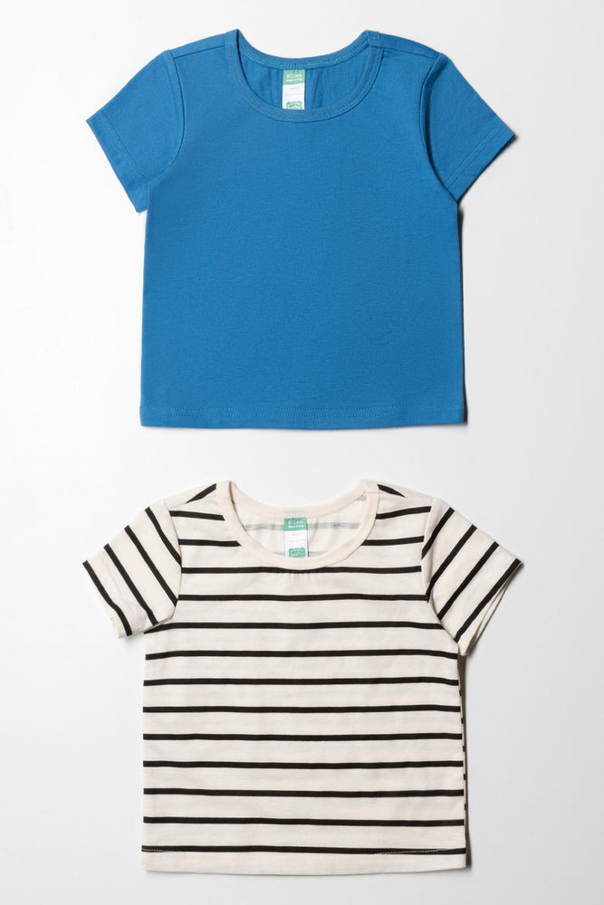 Cozy Apparel 2 Pack Short Sleeve T-Shirts With Rib Binding