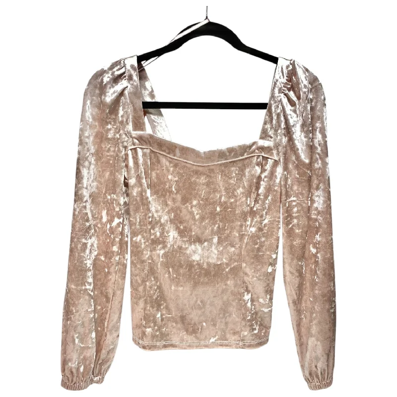 Smart Comfort Top Long Sleeve By Anthropologie In Pink, Size: S