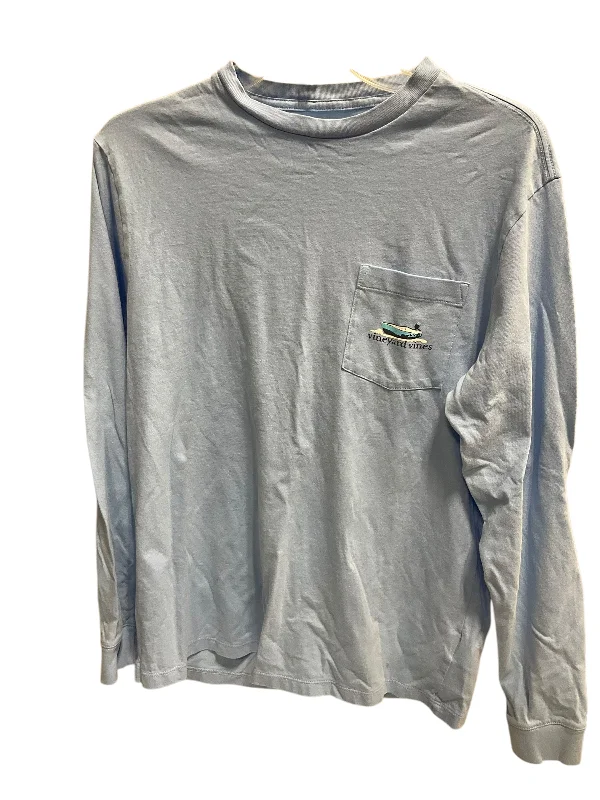 Stylish Jackets Top Long Sleeve By Vineyard Vines In Blue, Size: S