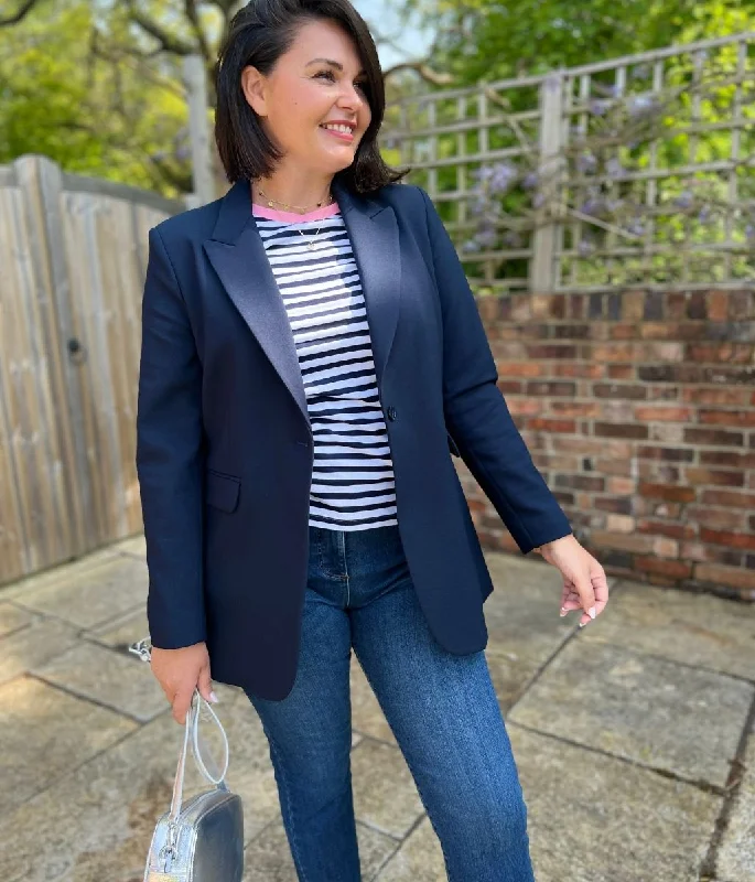 Trendy Comfort Navy Tailored Blazer