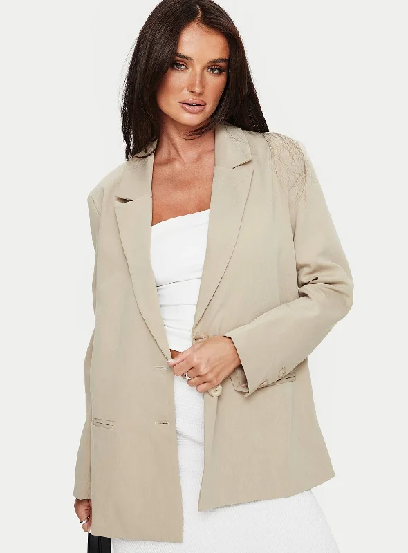 Celebrity Must-have Archer Blazer Taupe