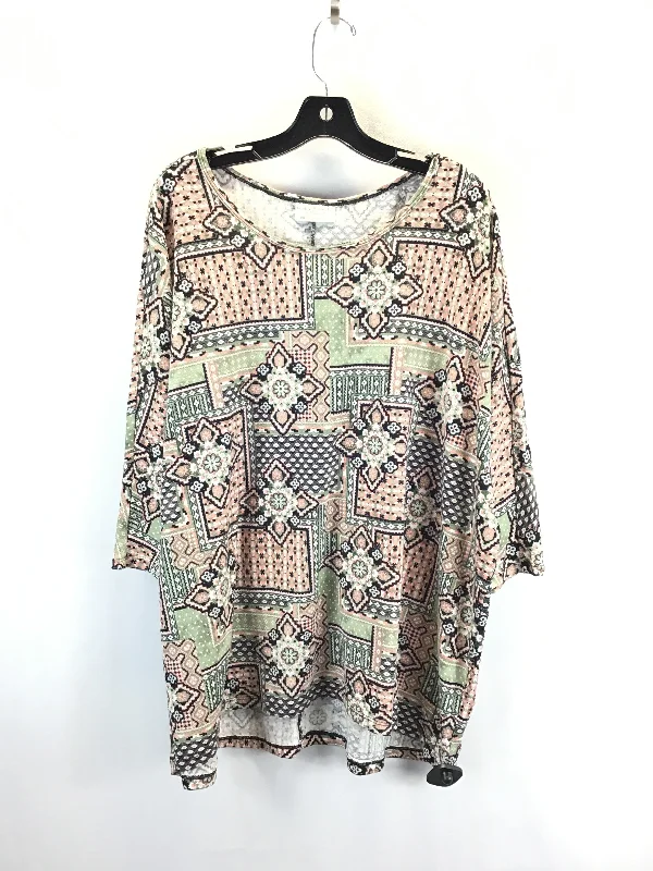 Trendy Items Top 3/4 Sleeve By Bobbie Brooks In Multi-colored, Size: 3x