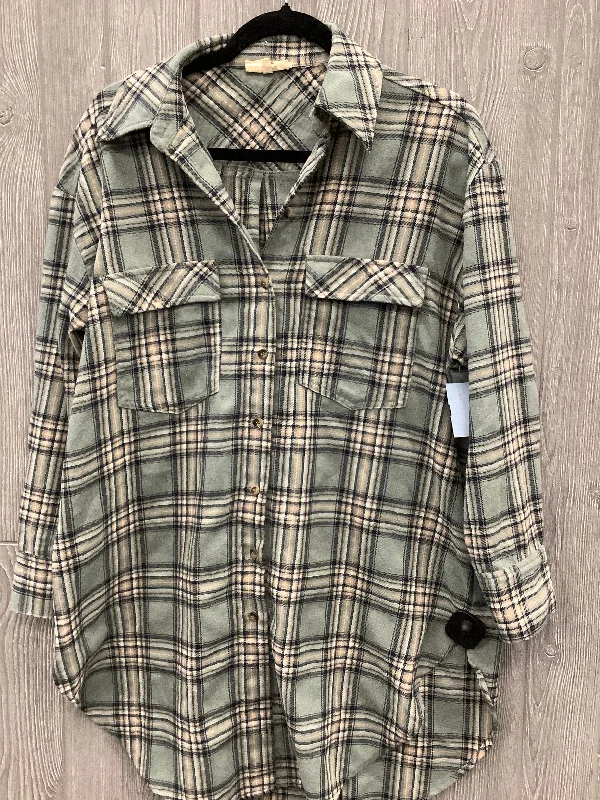 Design And Tailoring Tunic Long Sleeve By Entro In Green, Size: M