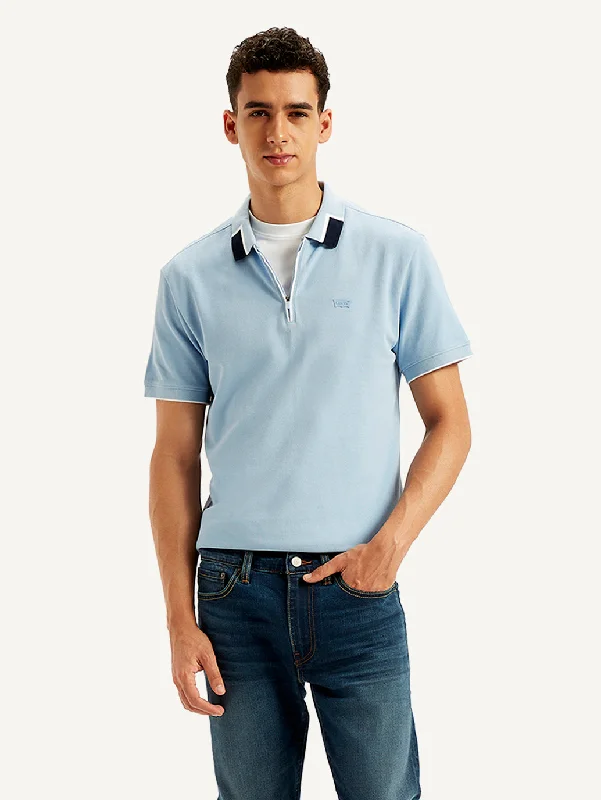 Elegant Design Men's Solid Slim Fit Polo T-shirt