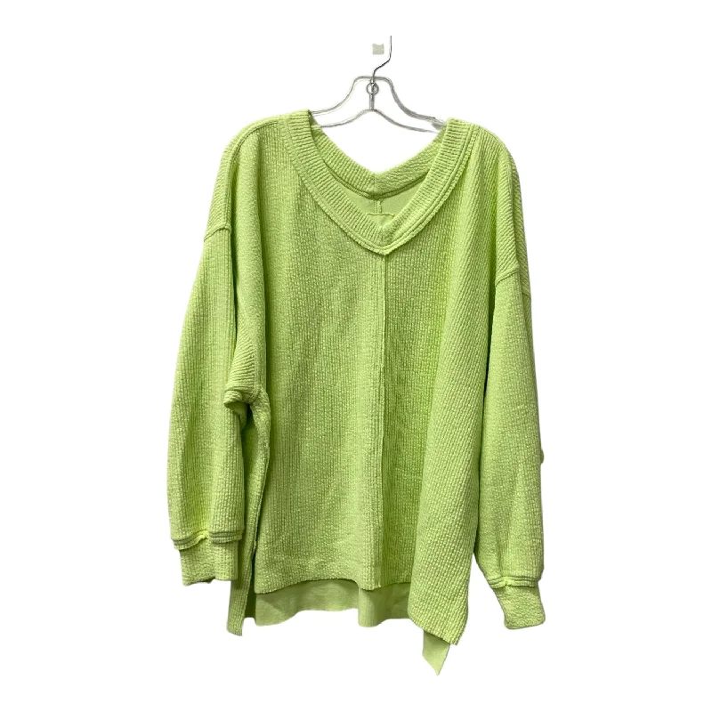 Body Design Top Ls By Aerie In Green, Size:L
