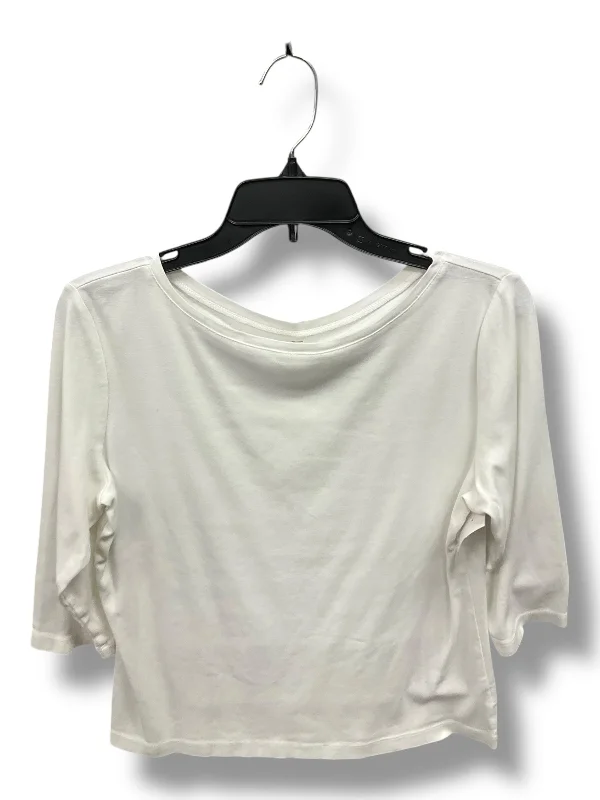 Comfortable Series Top 3/4 Sleeve By Talbots In White, Size: L