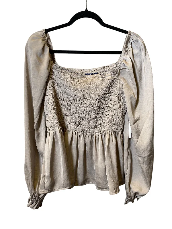 Effortless Outfits Top 3/4 Sleeve By Gap In Grey, Size: L