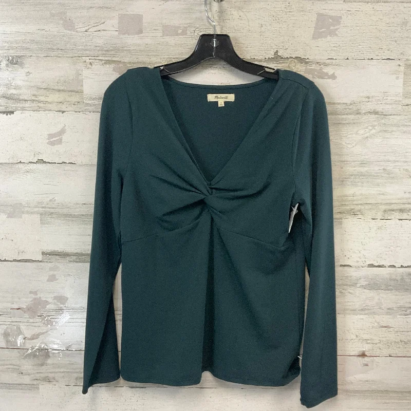 Urban Style Top Long Sleeve By Madewell In Green, Size: L