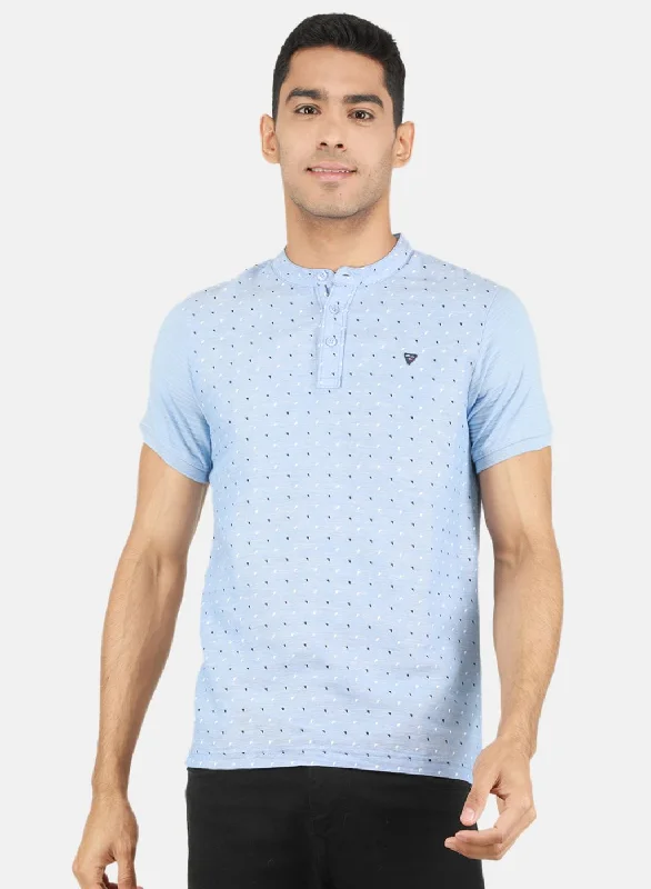 Relaxed Fit Wear Men Blue Printed T-Shirt