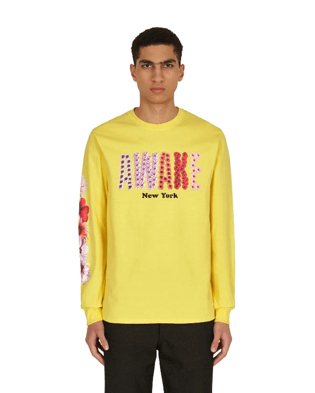 Elegant Outline Bloom Logo Longsleeve T-Shirt Yellow