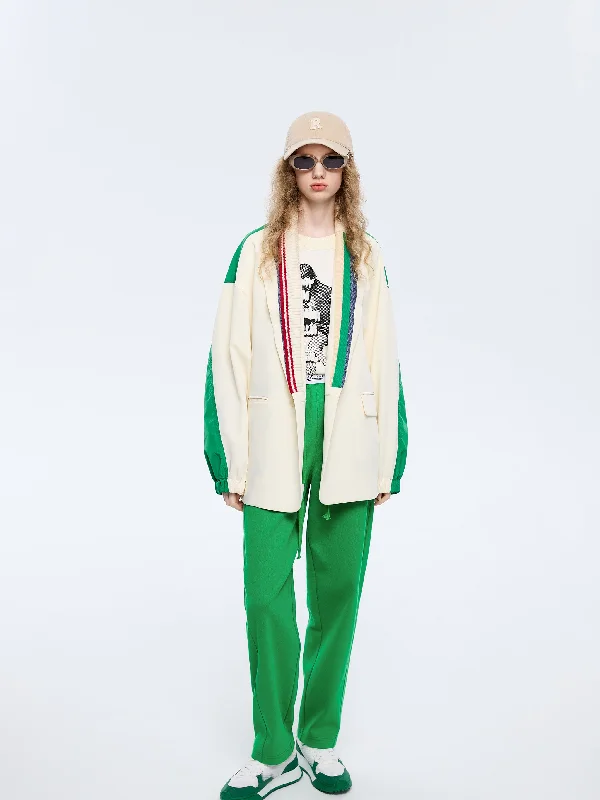 Weekend Comfort Evelyn Colorblock Track Blazer