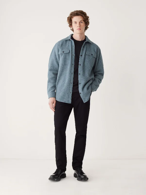 Fashionable Items The Tundra Polar Fleece Overshirt in Stormy Blue