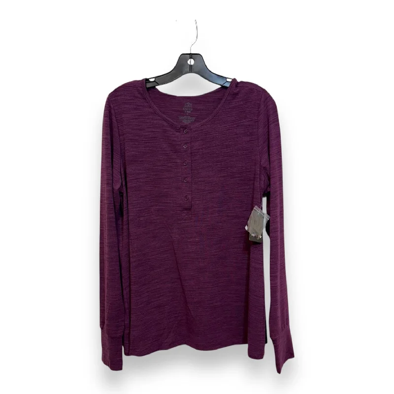 High Street Design Top Long Sleeve Basic By Torrid In Purple, Size: M