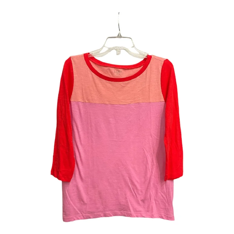 Chic Comfort Top 3/4 Sleeve By Loft In Multi-colored, Size: L