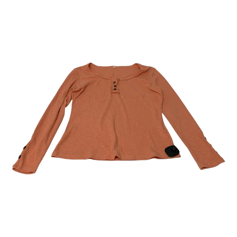 Trends Top Long Sleeve By Clothes Mentor In Orange, Size: S