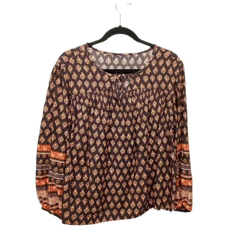Floral Prints Top 3/4 Sleeve By Clothes Mentor In Multi-colored, Size: S