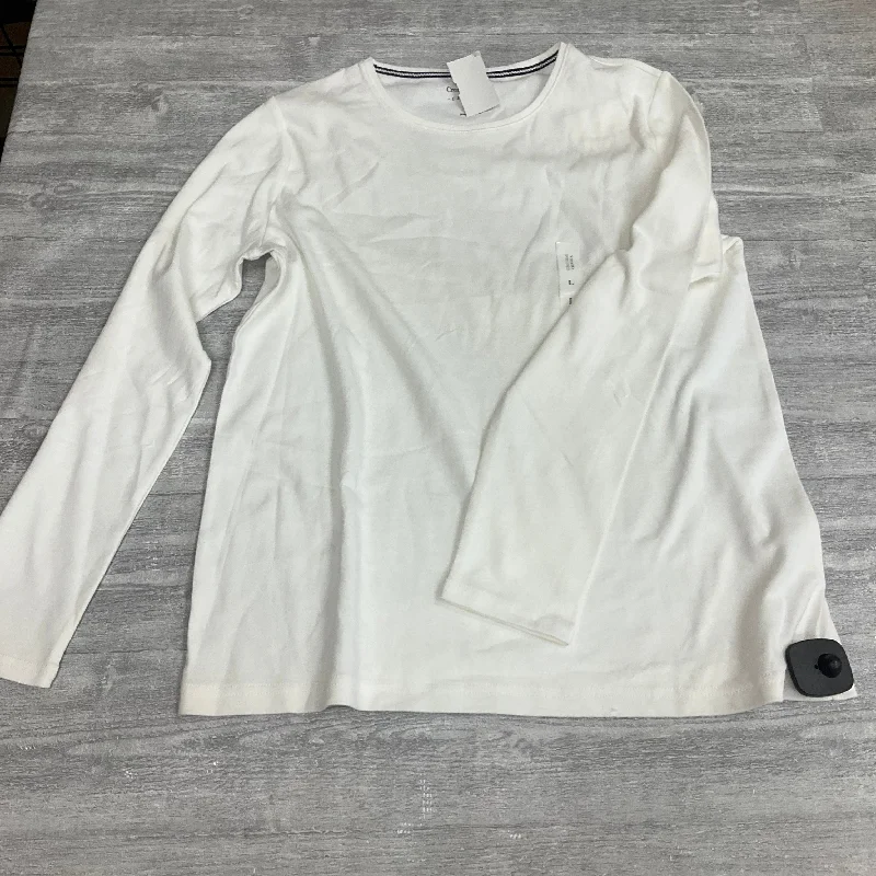 Cozy Outfit Top Long Sleeve Basic By Croft And Barrow In White, Size: L