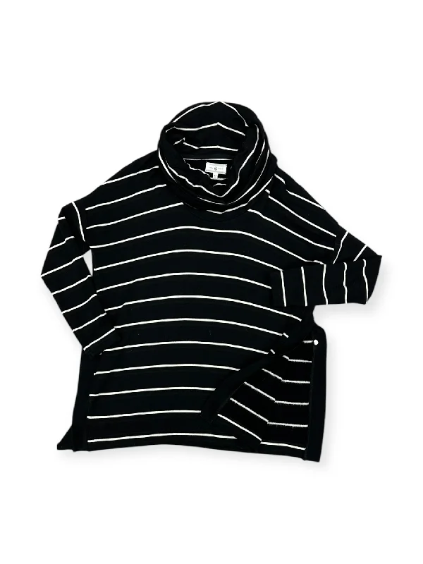 Modern Comfort Wear Top Long Sleeve By Lou And Grey In Black & White, Size: Xs