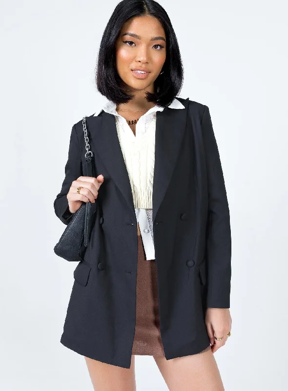 Unique Fashion Adam Blazer Black