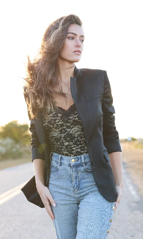 Easy Style Drea Satin Blazer