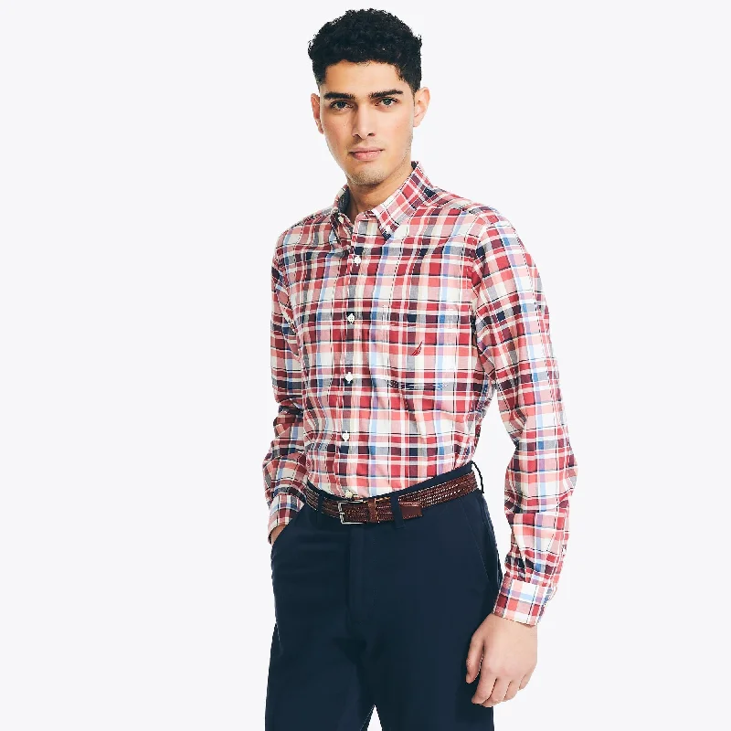 Cozy Fashion Nautica Mens Plaid Shirt