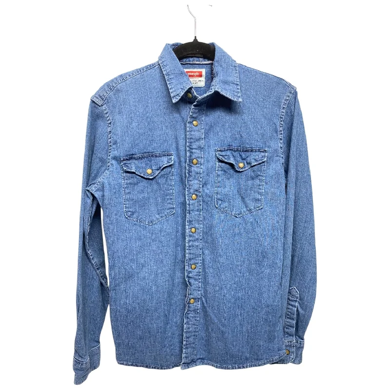 Personal Design Top Long Sleeve By Wrangler In Blue Denim, Size: S