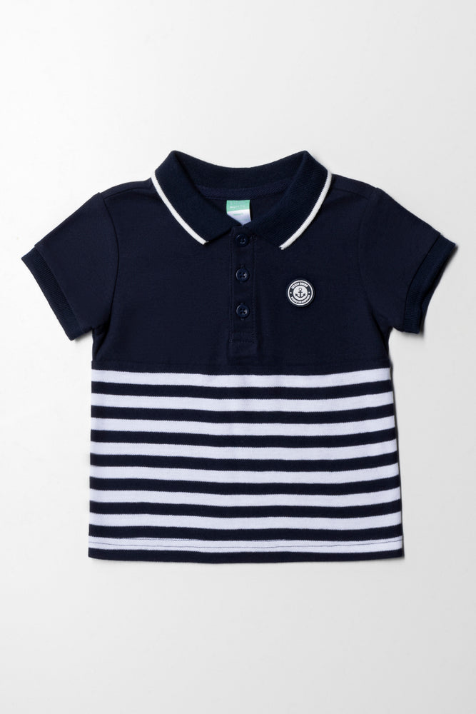 Cozy Essentials Stripe Golfer Navy