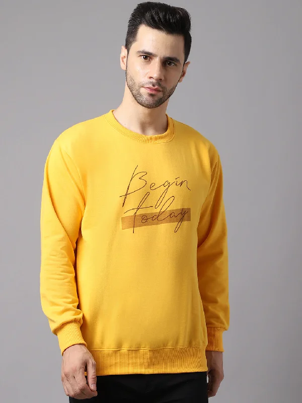 Comfy Layers Vimal Jonney Fleece Round Neck Printed Sweatshirt for Men