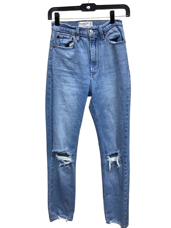 Cool Breeze At Night Jeans Skinny By Abercrombie And Fitch In Blue Denim, Size: 0