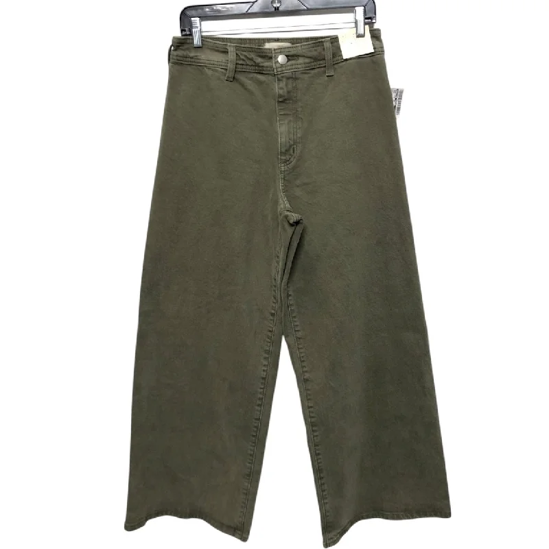 Sports Trend Jeans Wide Leg By Universal Thread In Green, Size: 8