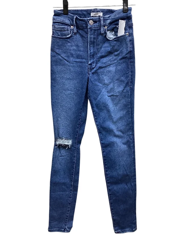Casual And Versatile Jeans Skinny By Good American In Blue Denim, Size: 0