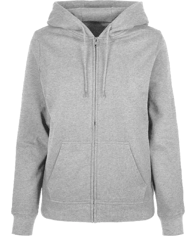 Short Design Heather Grey - Women’s basic zip hoodie
