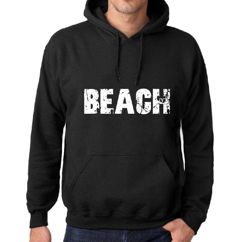 Everyday Style Men's Women's Unisex Printed Graphic Cotton Hoodie Soft Heavyweight Hooded Sweatshirt Pullover Popular Words BEACH Deep Black Everyday Style Men's Women's Unisex Printed Graphic Cotton Hoodie Soft Heavyweight Hooded Sweatshirt Pullover Popular Words BEACH Deep Black