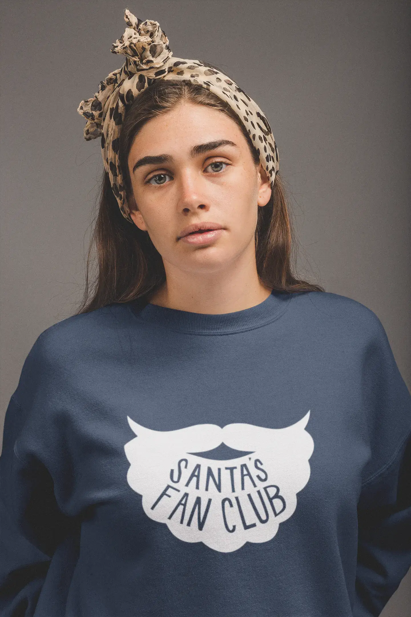Comfortable And Cold-proof ULTRABASIC - Graphic Women's Santa's Fan Club Christmas Sweatshirt Xmas Gift Ideas French Navy Comfortable And Cold-proof ULTRABASIC - Graphic Women's Santa's Fan Club Christmas Sweatshirt Xmas Gift Ideas French Navy