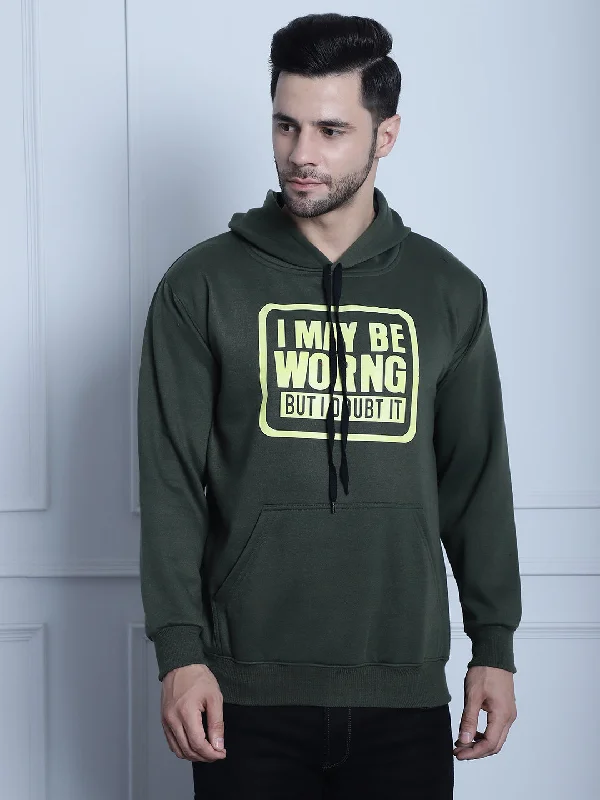 Cool Breeze At Night Vimal Jonney Olive Printed Hooded Cotton Fleece Sweatshirt for Men Cool Breeze At Night Vimal Jonney Olive Printed Hooded Cotton Fleece Sweatshirt for Men