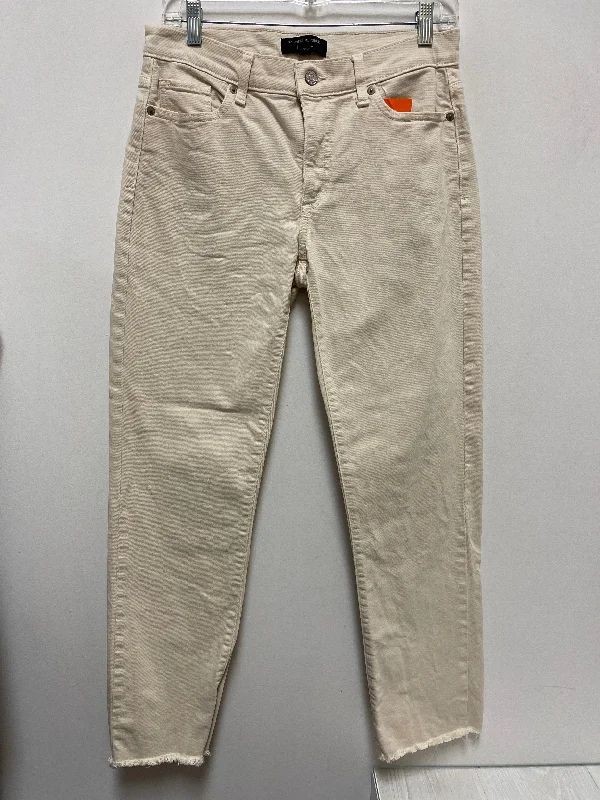 Cute Style Jeans Skinny By Banana Republic In Cream, Size: 2
