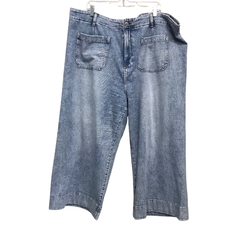 Personalized Wear Jeans Wide Leg By Lc Lauren Conrad In Blue Denim, Size:24