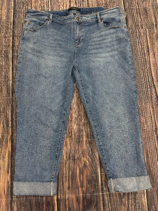 Casual Chic Looks Jeans Straight By Liverpool In Blue Denim, Size: 20
