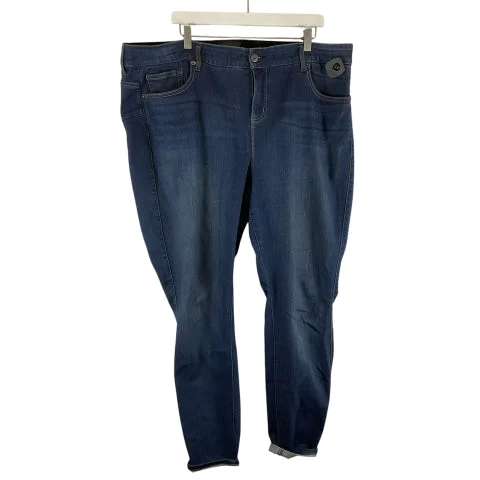 Light And Breathable Jeans Skinny By Torrid In Blue Denim, Size: 22