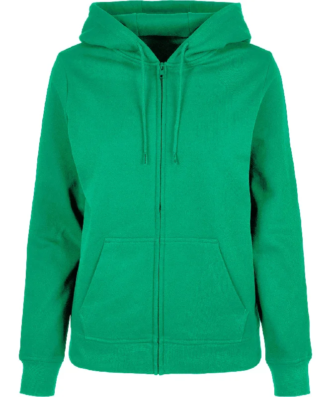 Classic And Versatile Grass Green - Women’s basic zip hoodie
