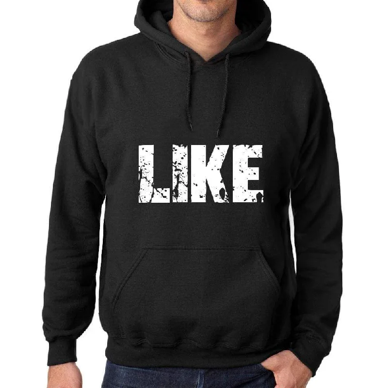 Fashion Must-have Men's Women's Unisex Printed Graphic Cotton Hoodie Soft Heavyweight Hooded Sweatshirt Pullover Popular Words LIKE Deep Black Fashion Must-have Men's Women's Unisex Printed Graphic Cotton Hoodie Soft Heavyweight Hooded Sweatshirt Pullover Popular Words LIKE Deep Black