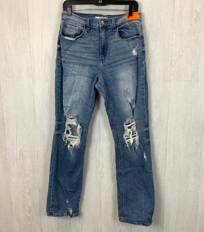 Easy Style Jeans Straight By Clothes Mentor In Blue Denim, Size: 8