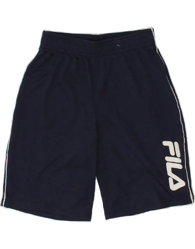 Sporty Elegance FILA Boys Graphic Sport Shorts 10-11 Years Medium Navy Blue Polyester Sporty Elegance FILA Boys Graphic Sport Shorts 10-11 Years Medium Navy Blue Polyester