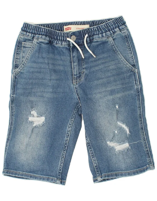 Celebrity Picks LEVI'S Boys Straight Fit Distressed Denim Shorts 11-12 Years W26 Blue Celebrity Picks LEVI'S Boys Straight Fit Distressed Denim Shorts 11-12 Years W26 Blue