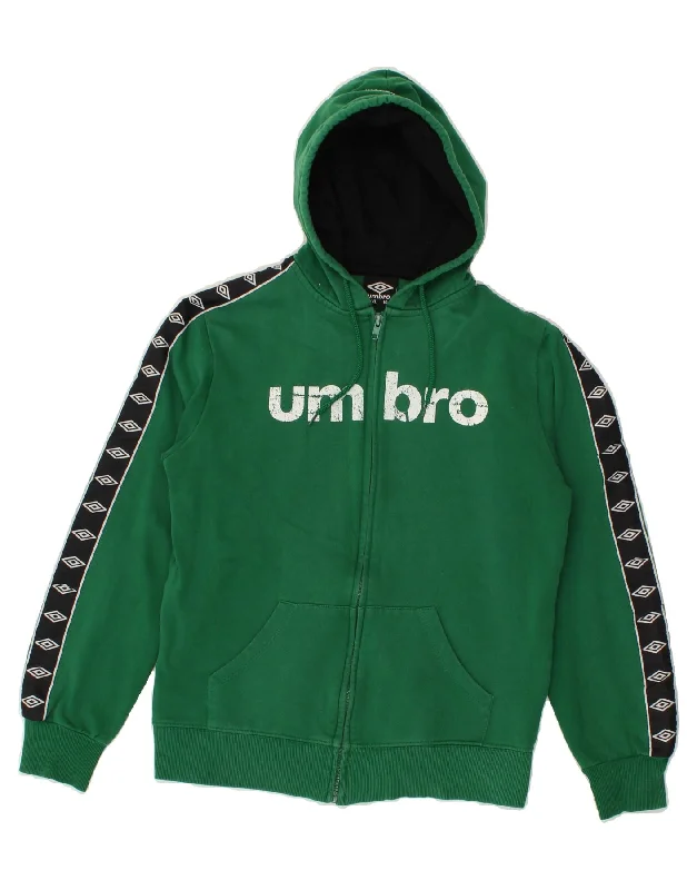 Sports And Leisure UMBRO Boys Graphic Zip Hoodie Sweater 15-16 Years 2XL Green Cotton Sports And Leisure UMBRO Boys Graphic Zip Hoodie Sweater 15-16 Years 2XL Green Cotton