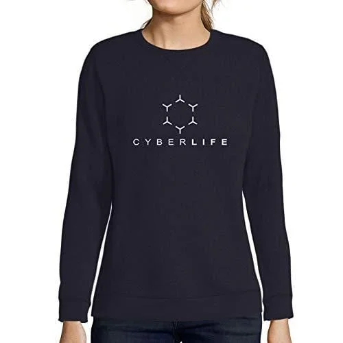 Spring Fashion Ultrabasic - Femme Graphique Cyberlife Sweatshirt Action de Grâces Xmas Cadeau Idées Tee Gris Chiné French Marine Spring Fashion Ultrabasic - Femme Graphique Cyberlife Sweatshirt Action de Grâces Xmas Cadeau Idées Tee Gris Chiné French Marine