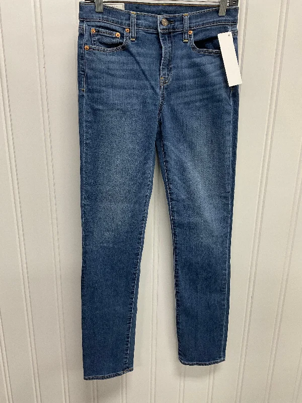 High-end Design Jeans Straight By Gap In Blue Denim, Size: 6l