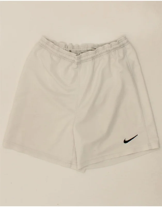 Versatile Items NIKE Boys Sport Shorts 12-13 Years Large White Polyester