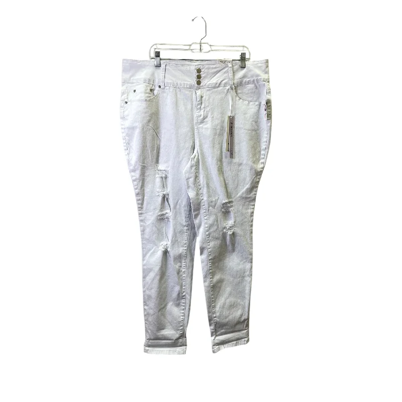 Comfortable Fitwear Jeans Skinny By Eighty Eight In White, Size:20