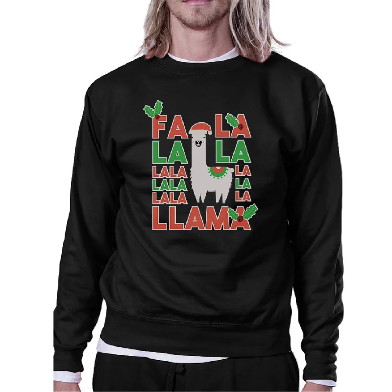 Breezy Outfits Falala Llama Unisex Crewneck Sweatshirt Pullover For Christmas Gift